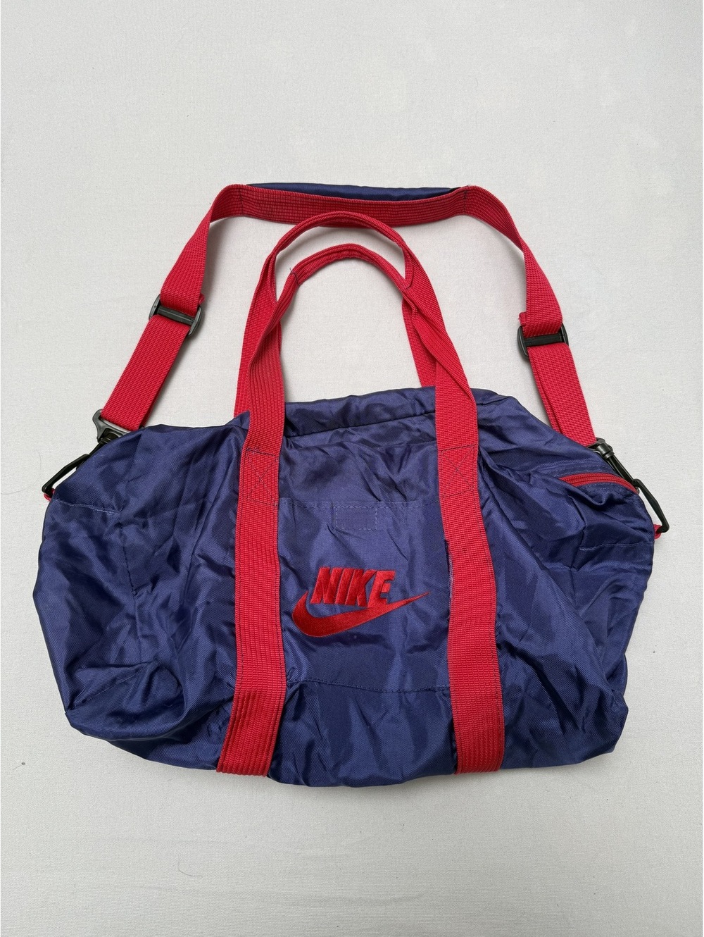 Vintage 80s NikeDuffle Bag Duel Handles / Shoulder Red Blue